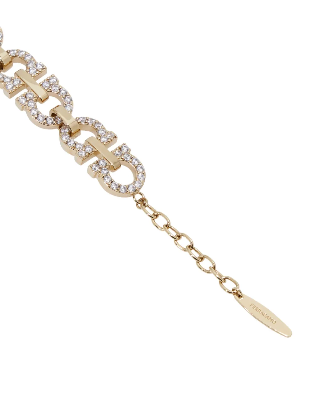Ferragamo Crystal Embellished Gancini Bracelet