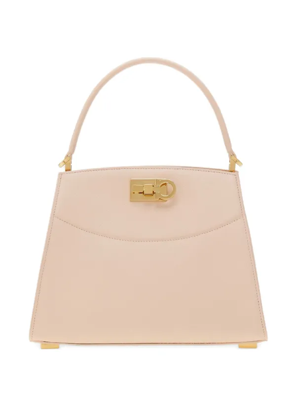 Ferragamo ステューディオ ボックス レザーハンドバッグ XS | ピンク