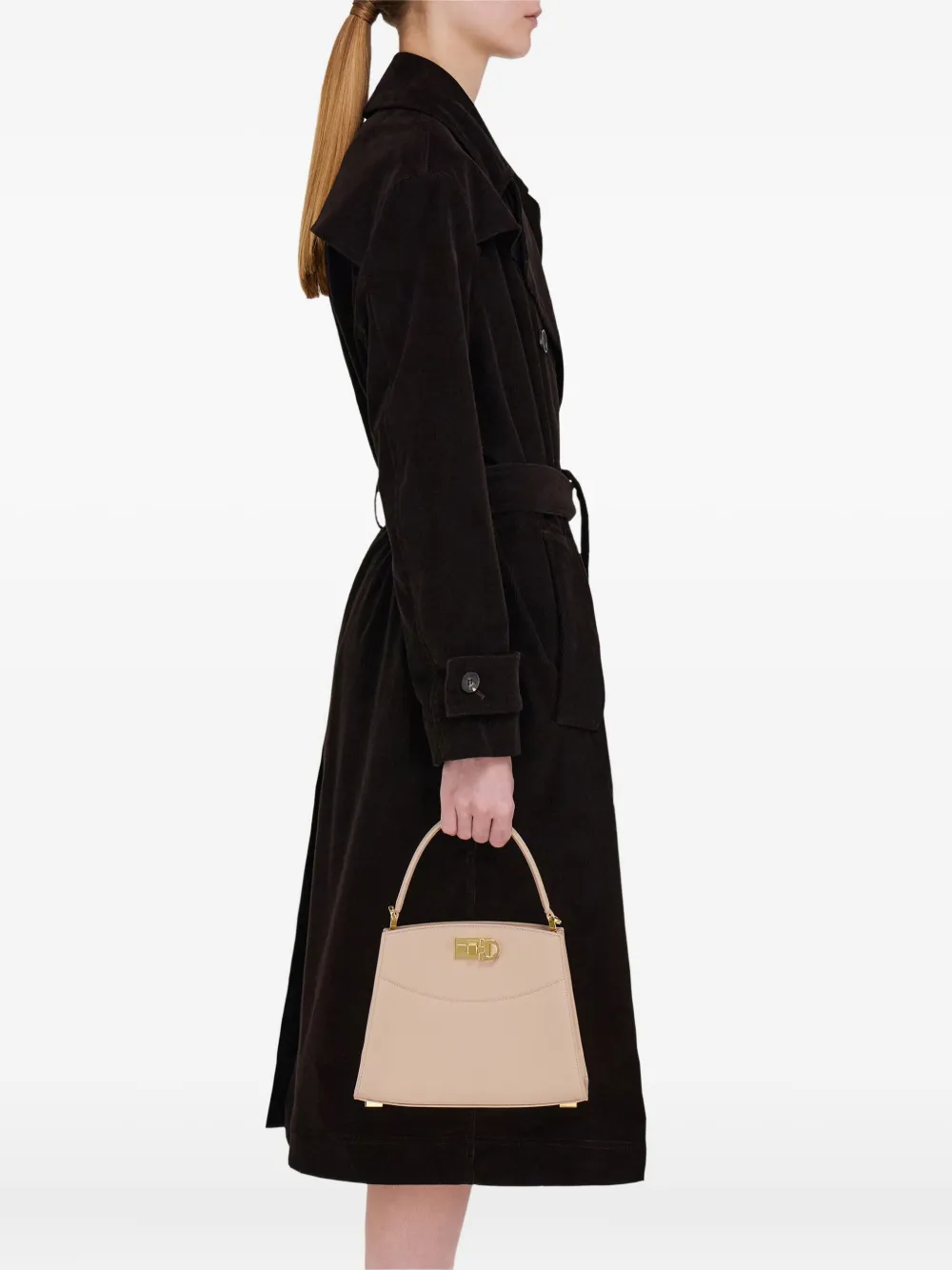 Ferragamo Studio Box kleine shopper Roze