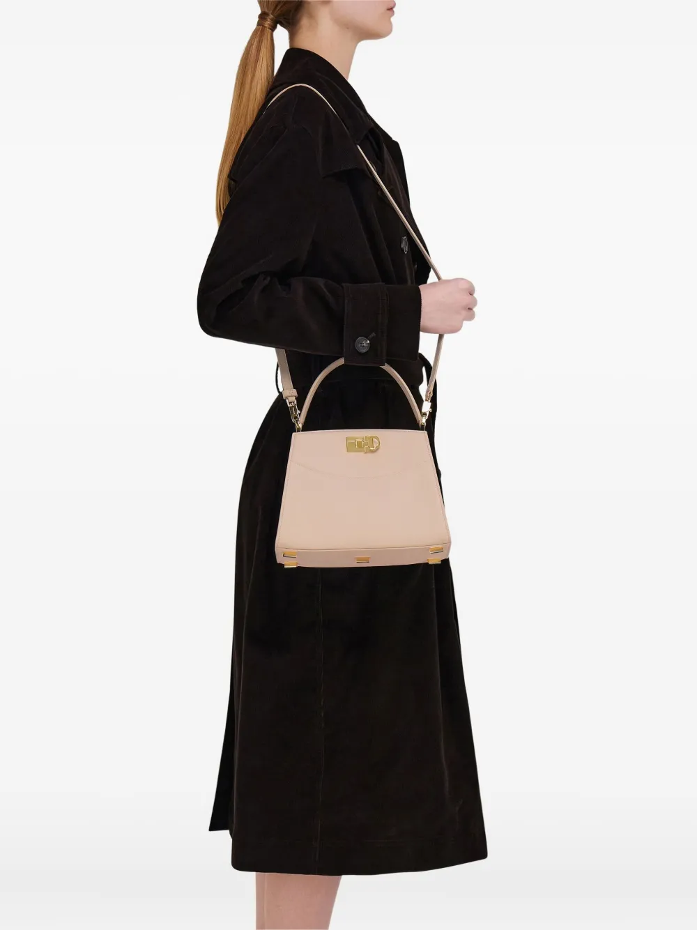 Ferragamo Studio Box kleine shopper Roze