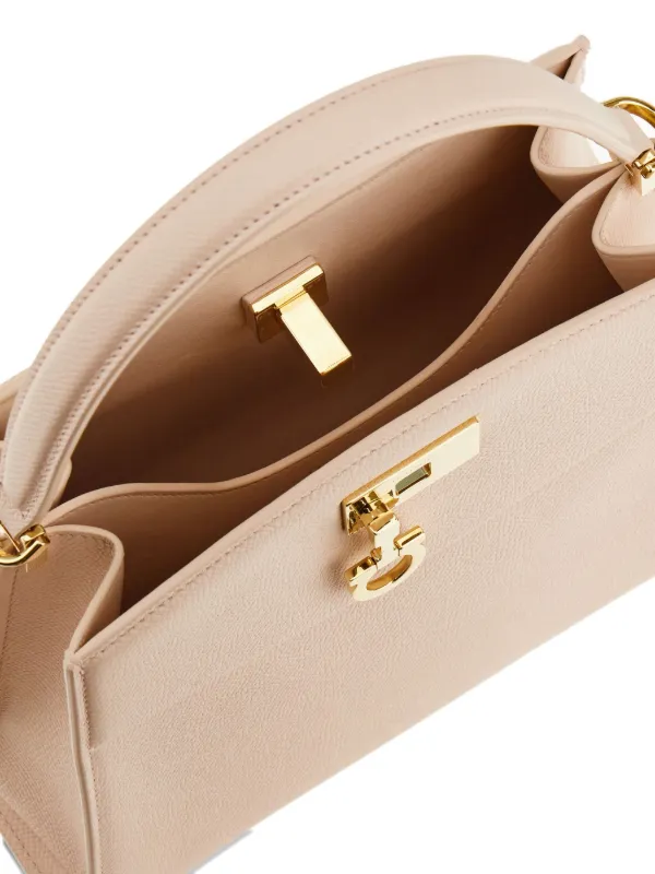 Ferragamo ステューディオ ボックス レザーハンドバッグ XS | ピンク