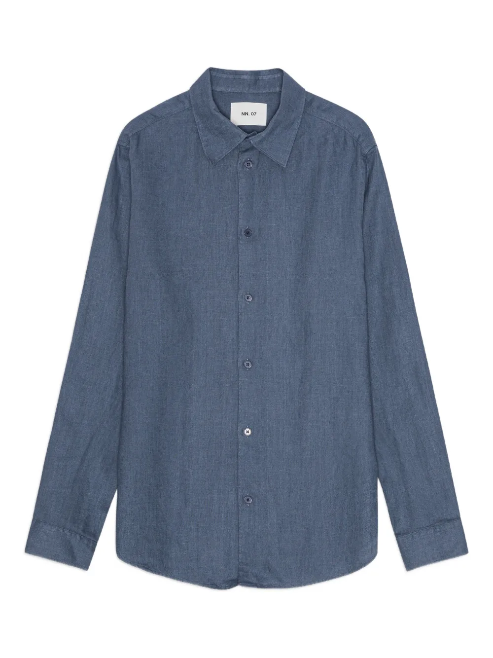 NN07 camisa de tejido cambray con botones | azul | Image 1