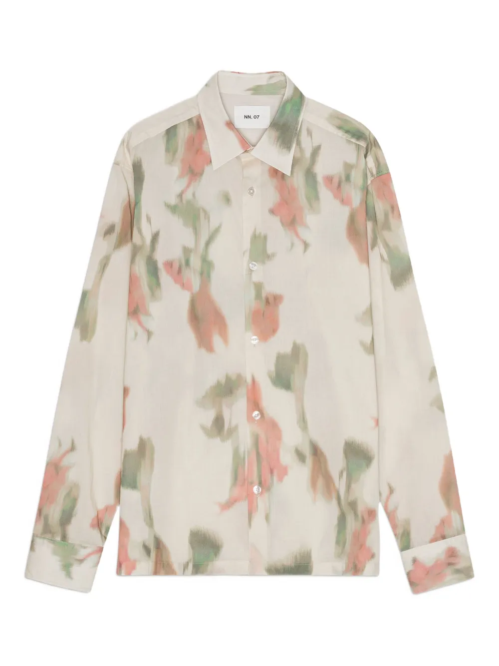 NN07 chemise à fleurs | tons neutres | Image 1