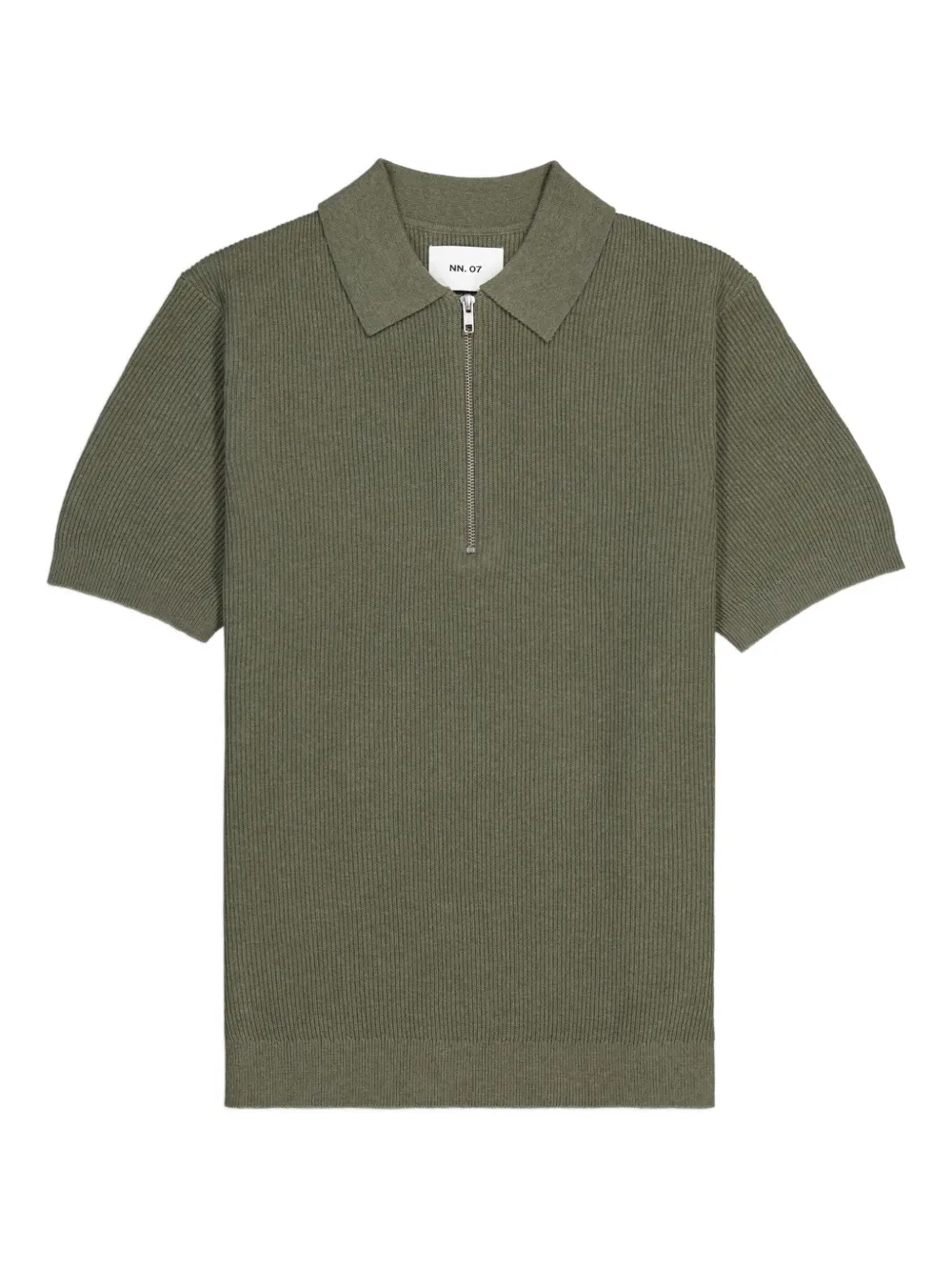 Hansie zippered short-sleeve polo shirt