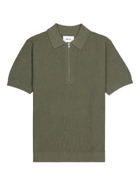 NN07 Hansie zippered short-sleeve polo shirt
