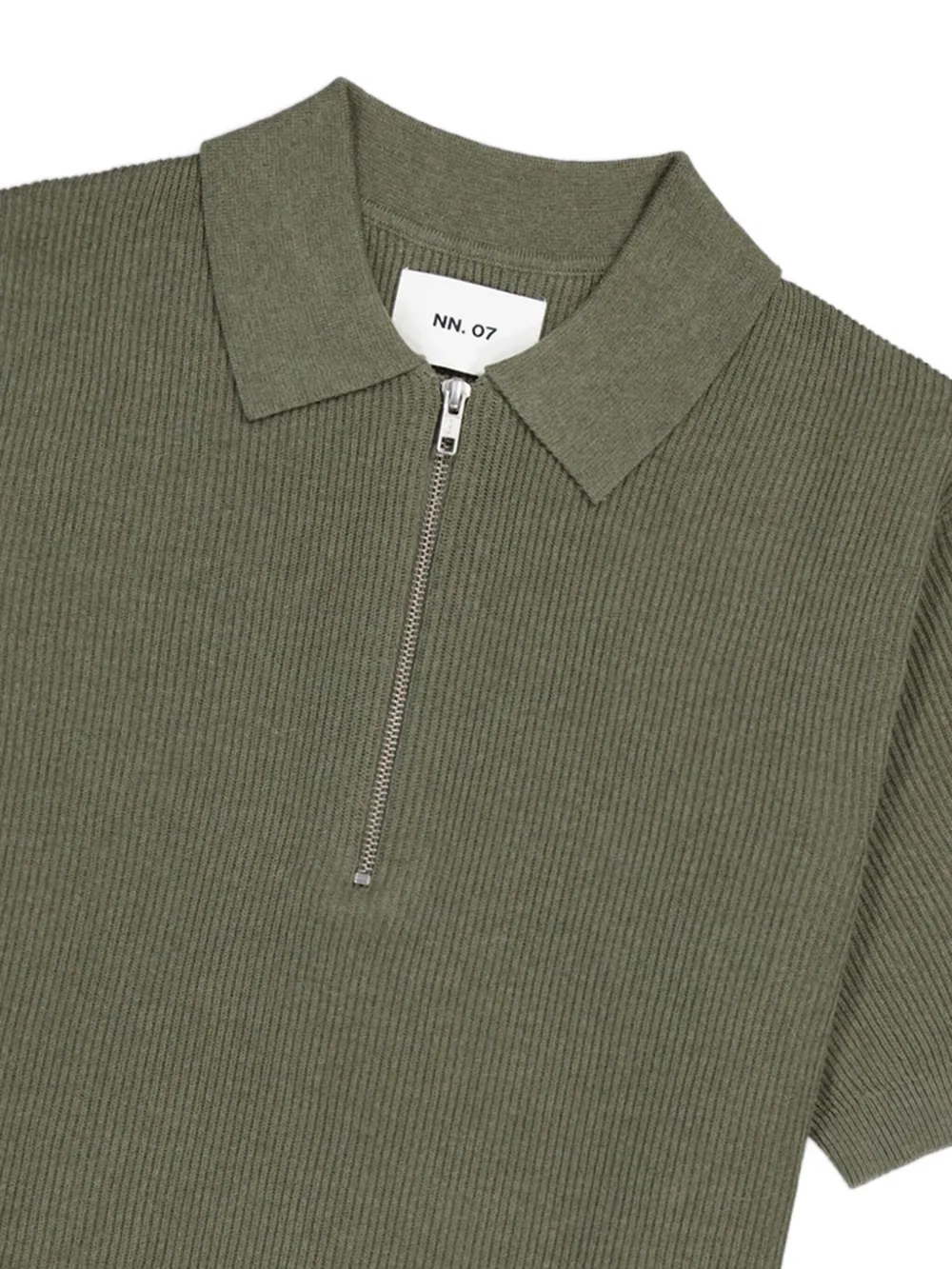 NN07 Hansie zippered short-sleeve polo shirt - Groen