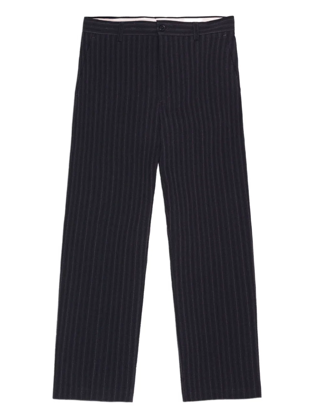 NN07 pantalon fuselé à fines rayures | noir | Image 1