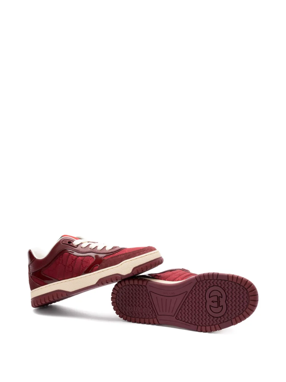 Gucci Sneakers met monogram-reliëf Rood
