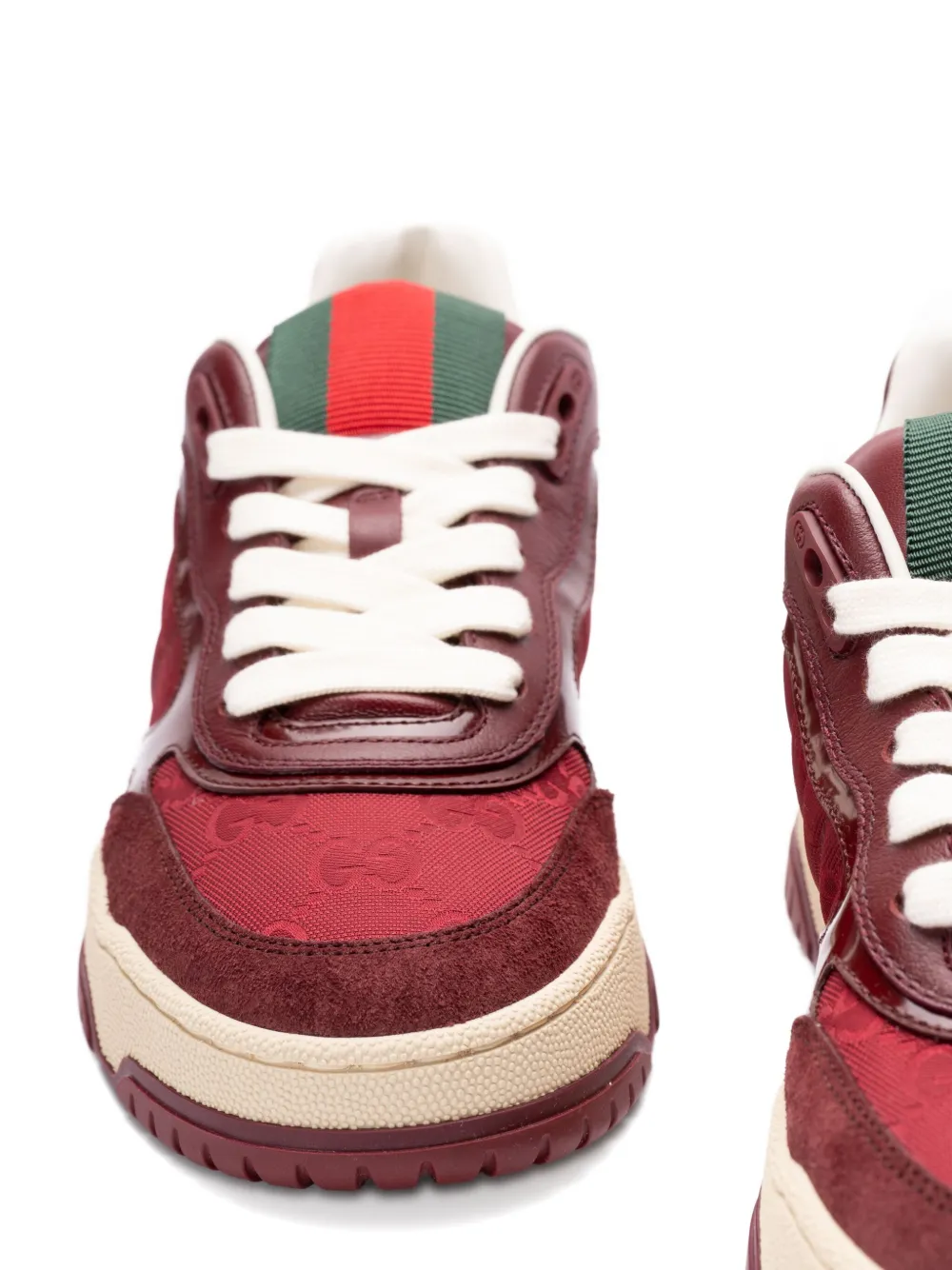 Gucci Sneakers met monogram-reliëf Rood