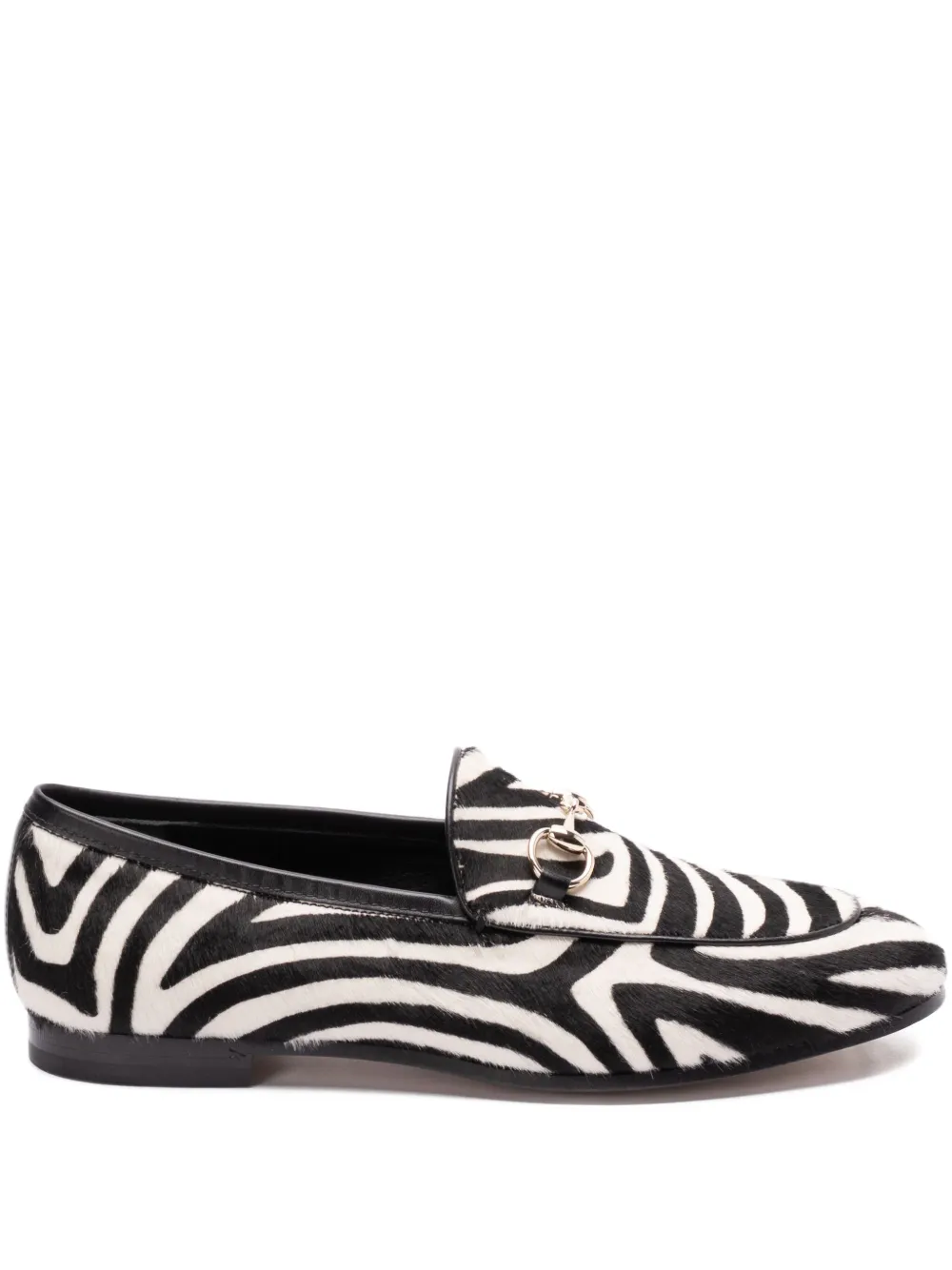 Gucci zebra-print loafers Black