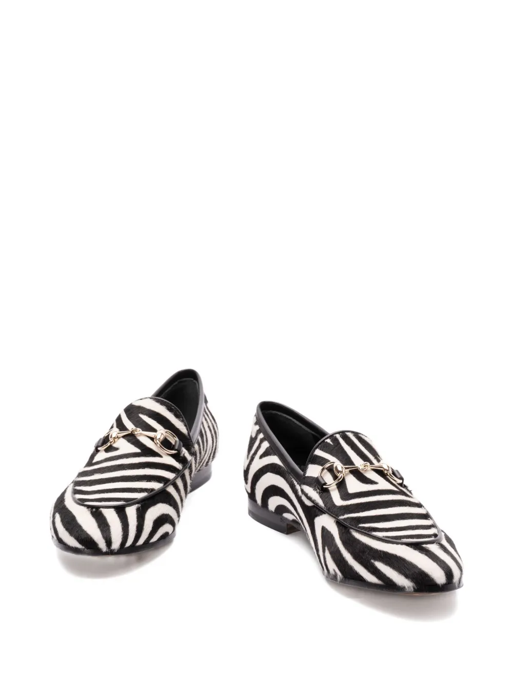 Gucci zebra-print loafers Black