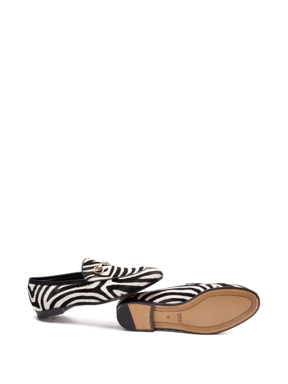 Gucci zebra-print loafers Black