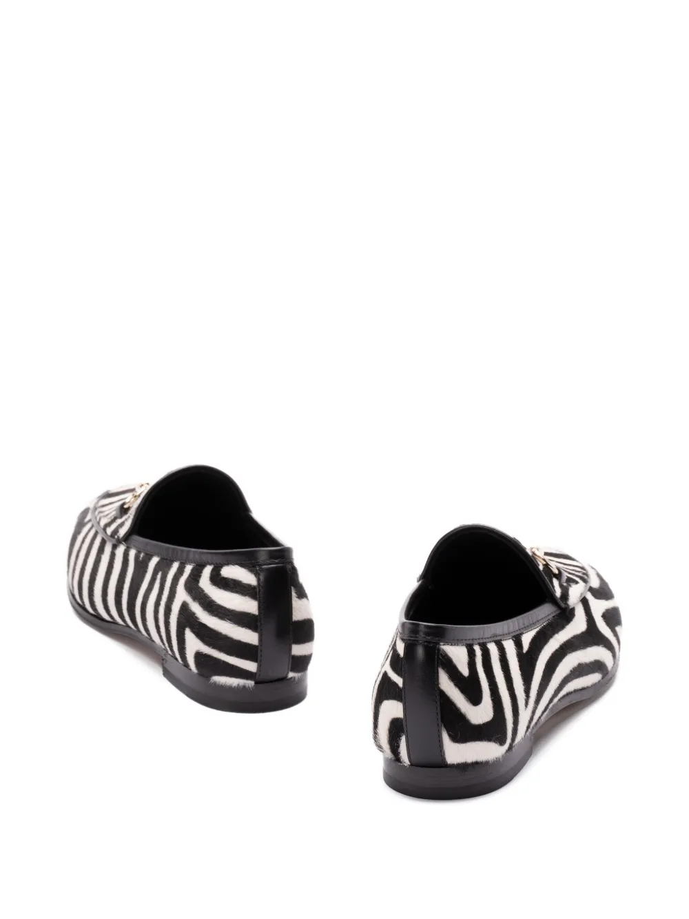 Gucci zebra-print loafers Black