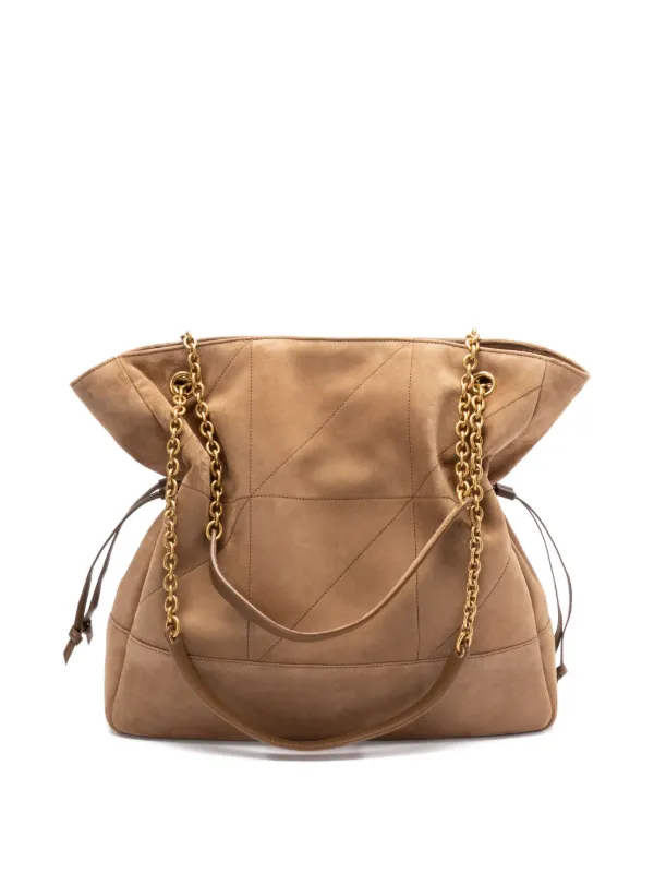 Saint Laurent Jamie Suede Tote Bag | Brown | FARFETCH CA