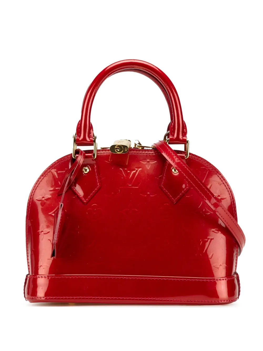 Louis Vuitton Pre-Owned 2014 モノグラム ヴェルニ アルマ BB サッチェルバッグ - レッド Louis Vuitton Pre-Owned 2014 モノグラム ヴェルニ アルマ BB サッチェルバッグ - レッド