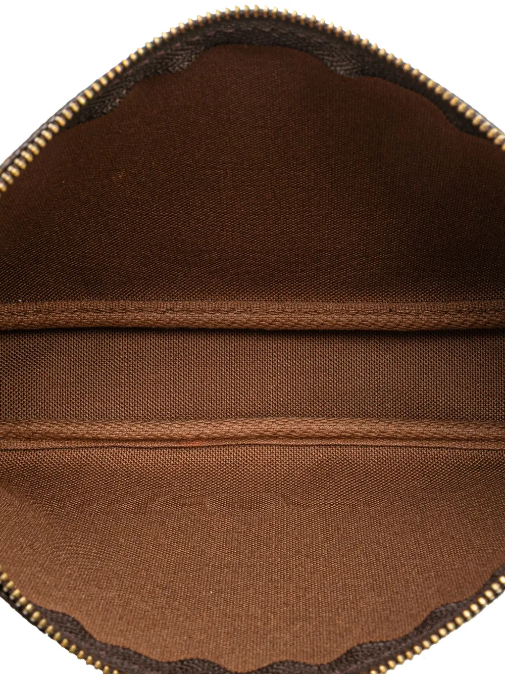 Pre-owned Louis Vuitton 2001 Monogram Pochette Accessoires Shoulder Bag In Brown