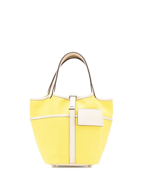 Hermès Pre-Owned 2022 Toile Goeland and Swift Cargo Picotin Lock 18 handbag