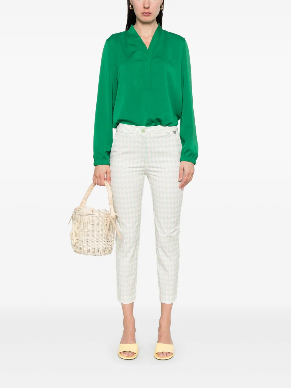 MARCCAIN Blouse met V-hals - Groen