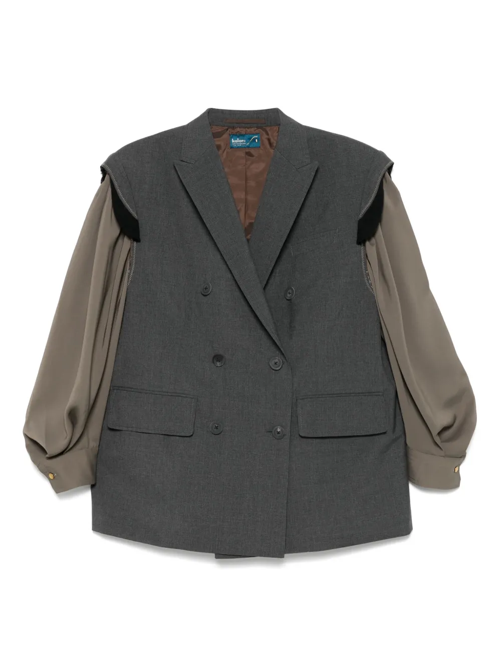 Kolor Blazer met vlakken Grijs