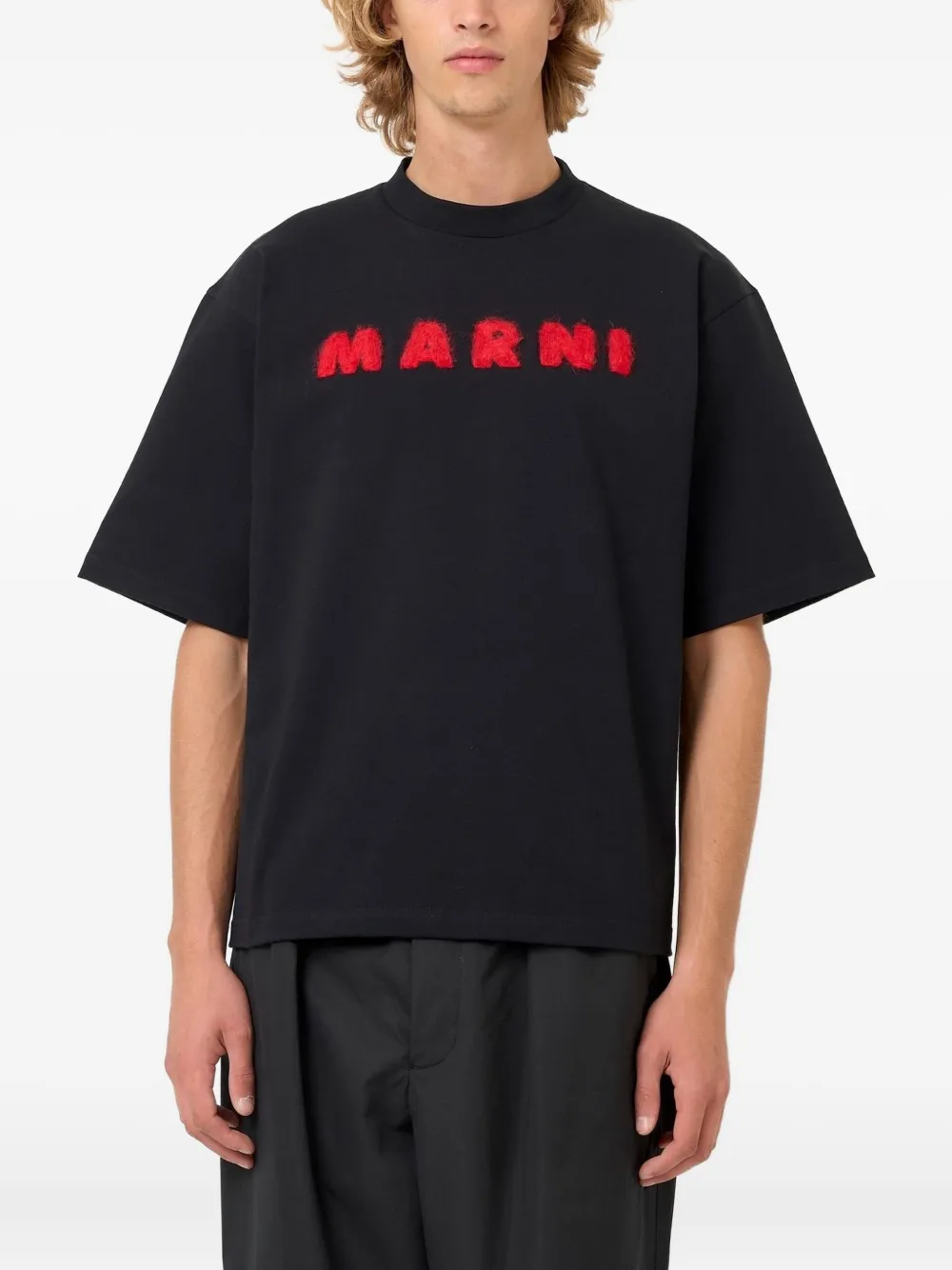 Marni logo-embroidered T-Shirt - ブラック Marni logo-embroidered T-Shirt - ブラック