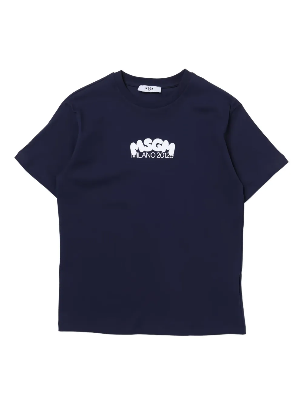 MSGM Kids T-shirt met logoprint Blauw