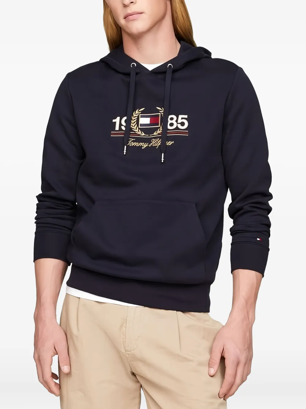 Tommy Hilfiger Hoodie met geborduurd logo Blauw