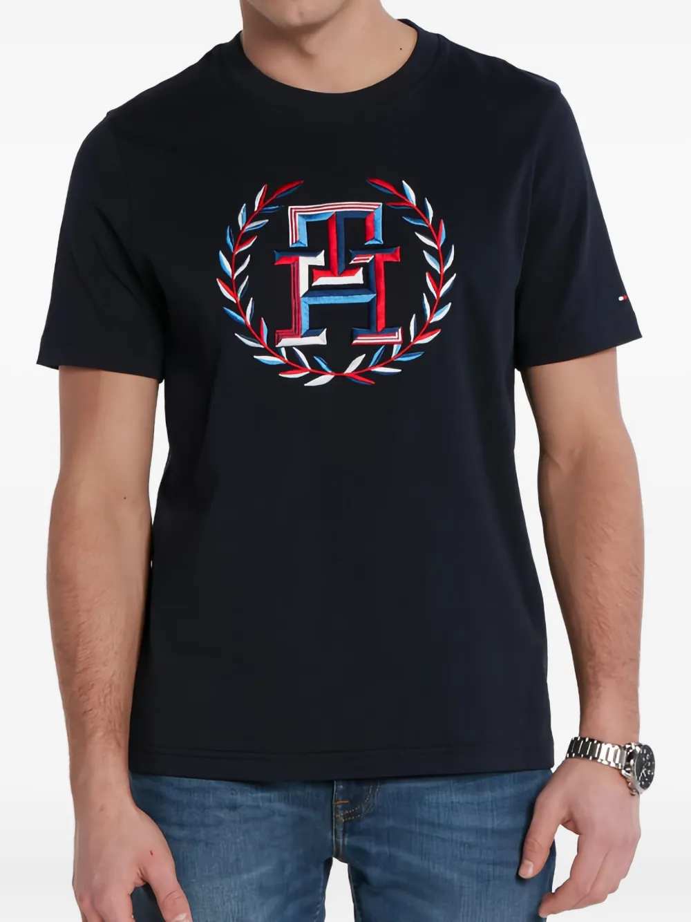 Tommy Hilfiger playera con logo bordado | azul | Image 1