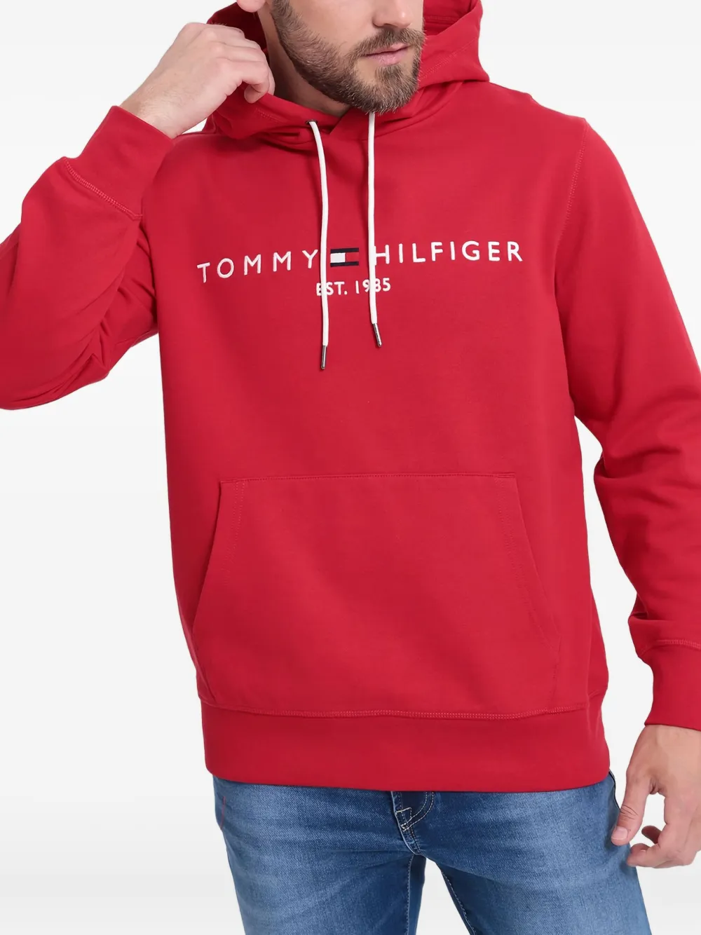 Tommy Hilfiger Hoodie met logoprint Rood