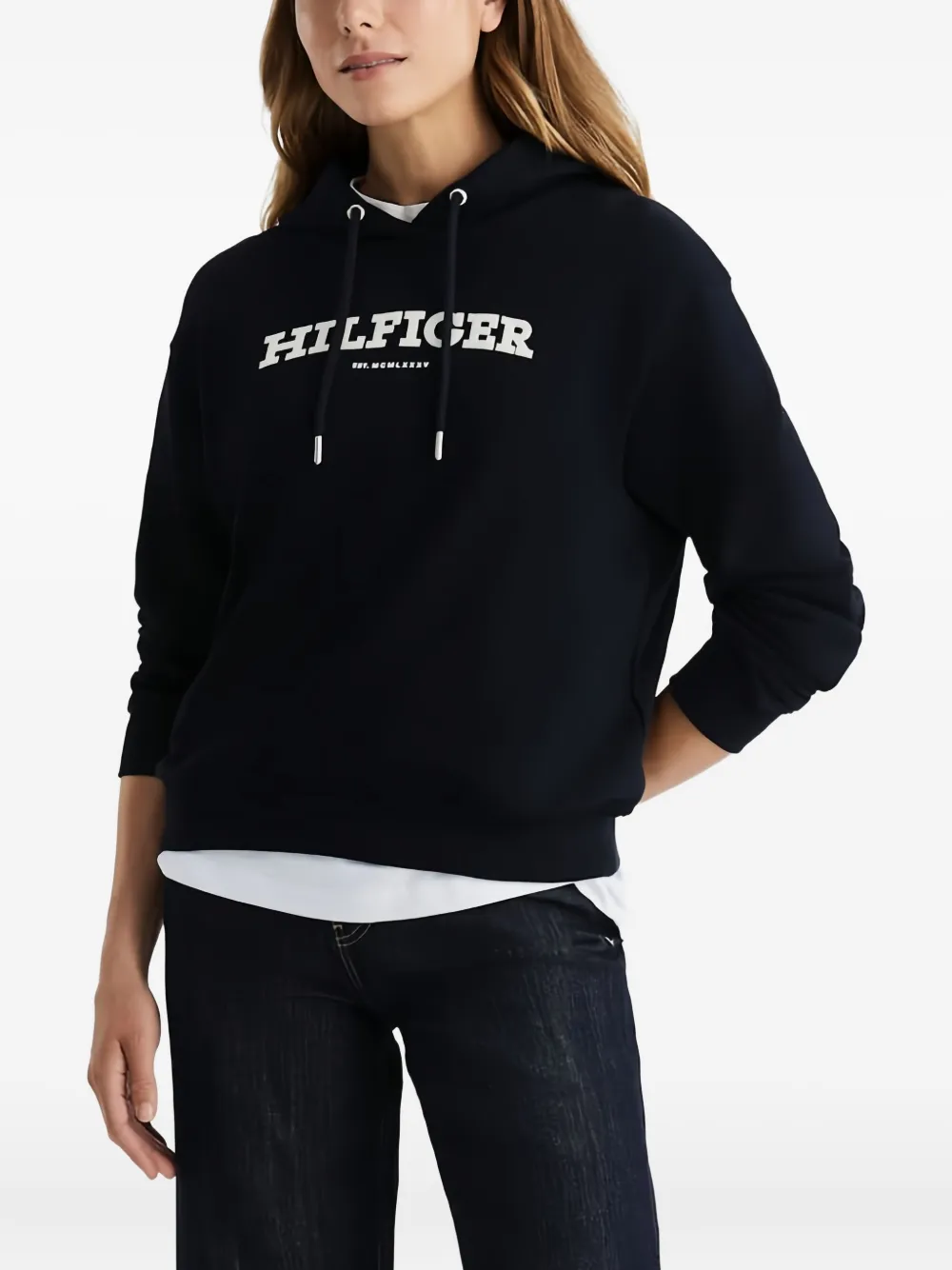 Tommy Hilfiger Katoenen hoodie Blauw