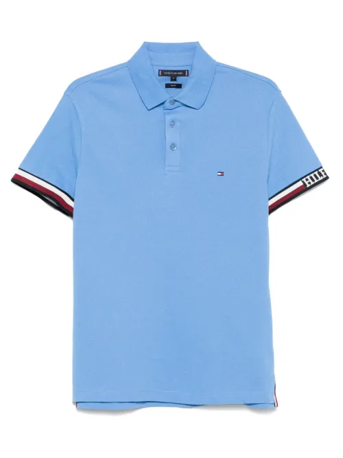 Tommy Hilfiger polo en coton - Bleu - Tommy Hilfiger - Modalova