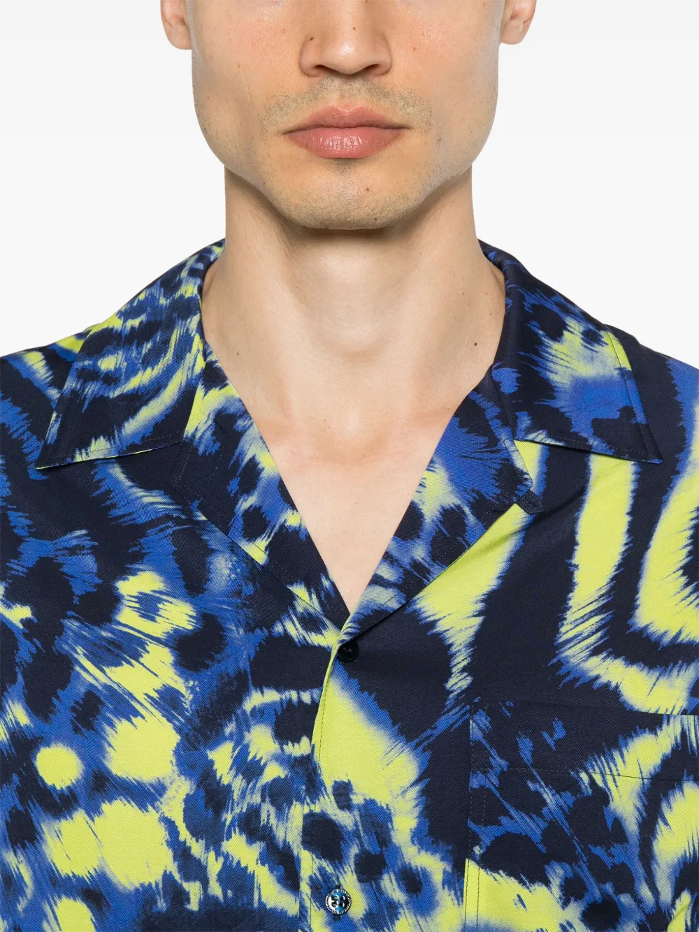 Versace Jeans Couture Overhemd met dierenprint Blauw