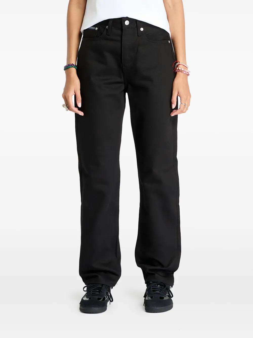 cotton straight jeans