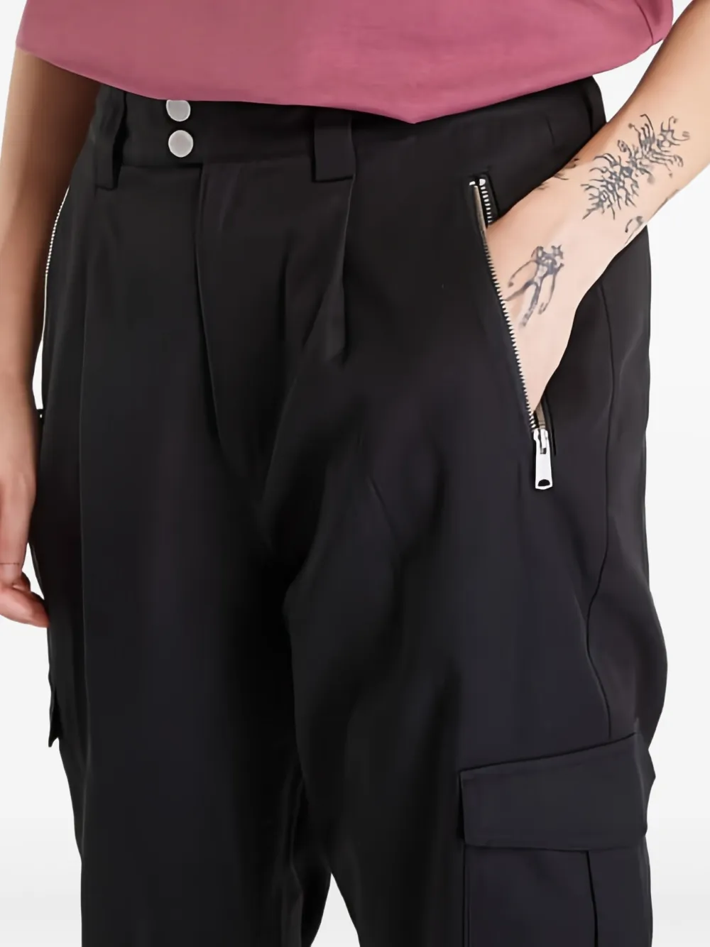 Tommy Jeans Broek van katoenblend Zwart
