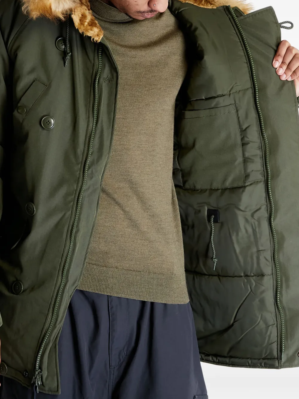 ALPHA INDUSTRIES ZIP-UP BOMBER JACKET 