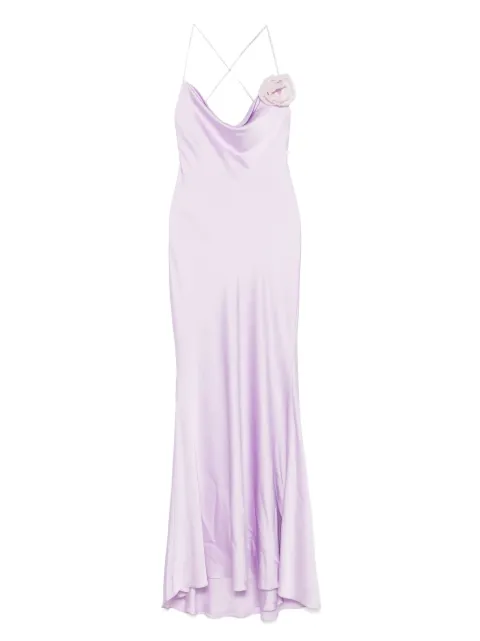 Parlor vestido largo con aplique floral