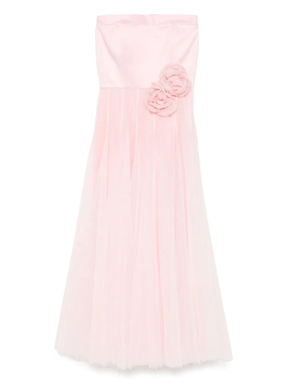 floral-appliqué gown