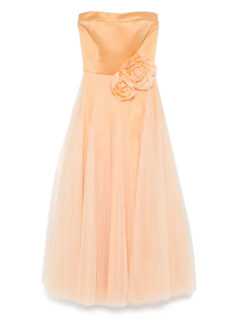Parlor vestido midi con aplique floral