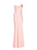 Parlor floral-appliqué maxi dress - Pink