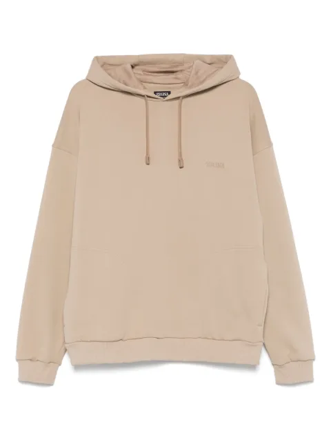 Zegna hoodie con logo bordado
