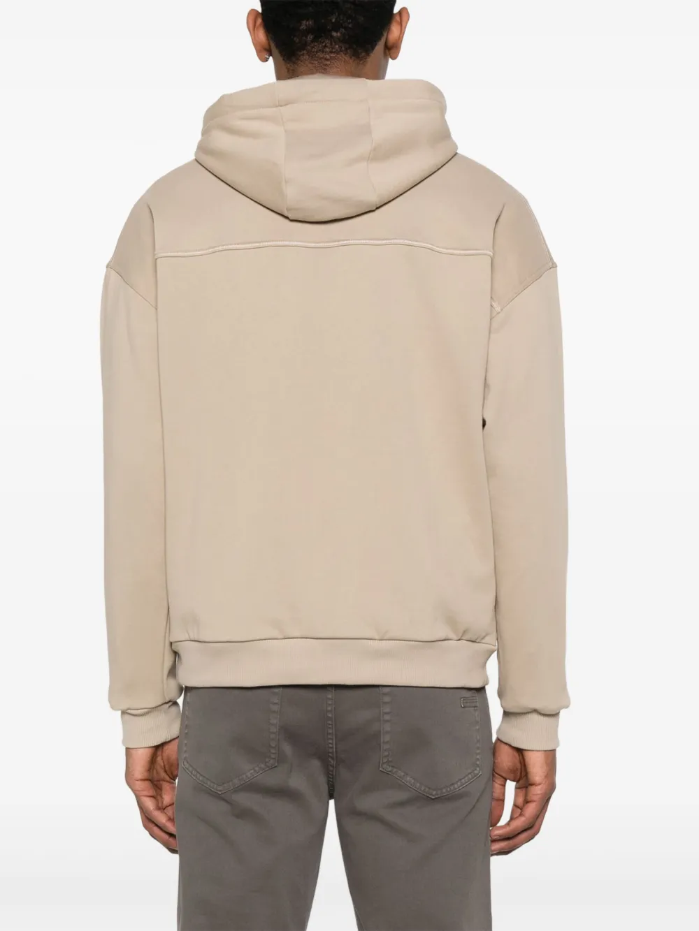 Zegna Hoodie met geborduurd logo Beige