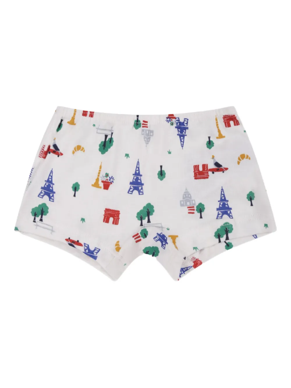 Petit Bateau Drie shorts met print Blauw