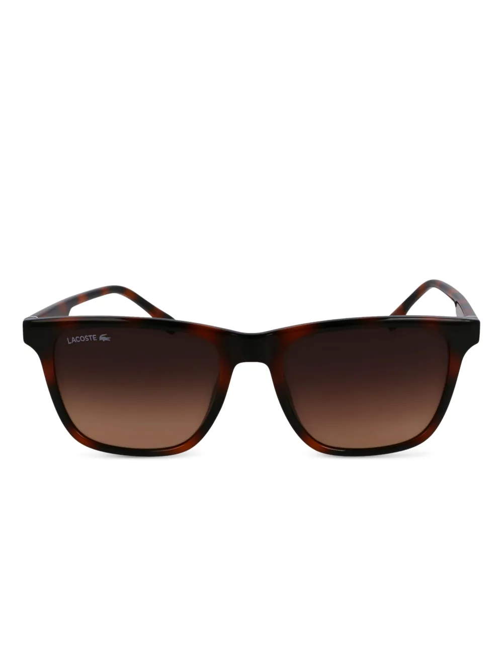Lacoste Zonnebril met logoprint Bruin
