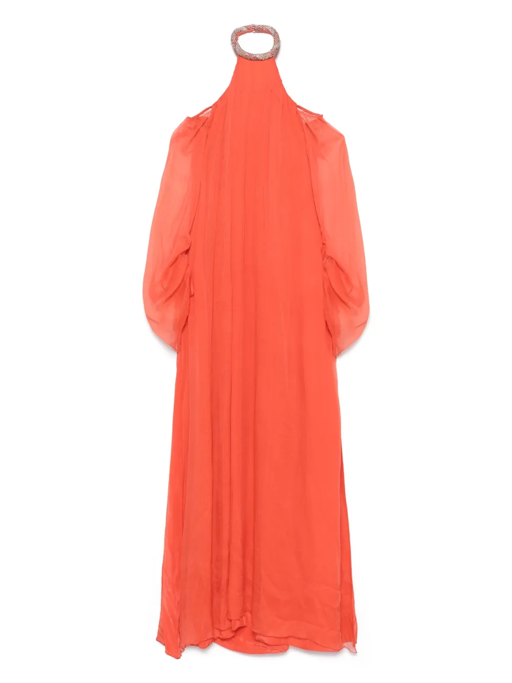Amen シフォン シルクマキシドレス - レッド Amen シフォン シルクマキシドレス - レッド