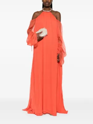 パーティードレス AMEN ACS25509 Dresses 胸元タックデザインAラインパーティードレス｜パーティードレス