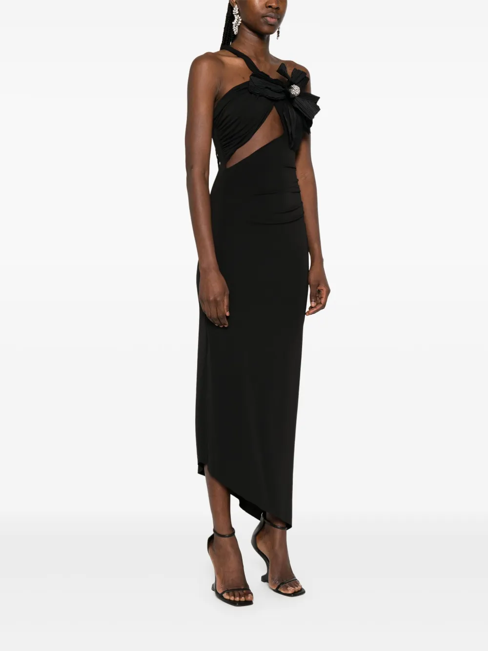 Amen Jersey maxi-jurk Zwart