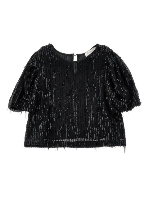 Monnalisa sequin-embellished blouse