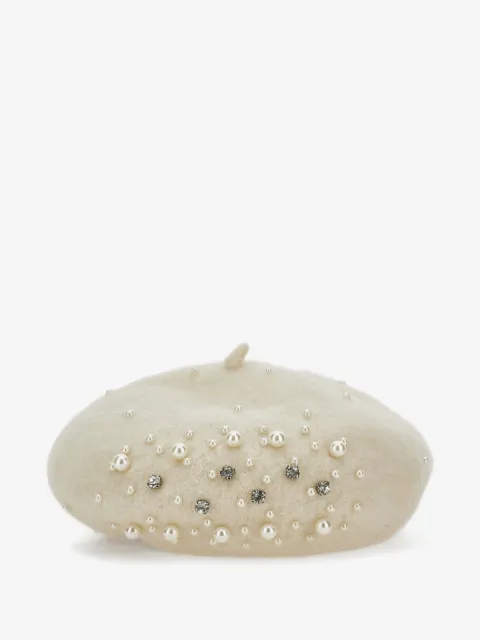 Monnalisa crystal-embellished beret