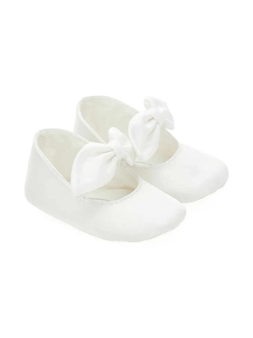 Monnalisa bow-detail crib shoes White
