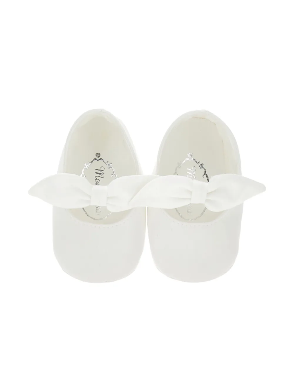 Monnalisa bow-detail crib shoes White