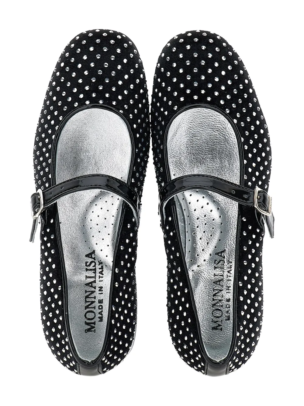 Monnalisa embellished ballerinas Black